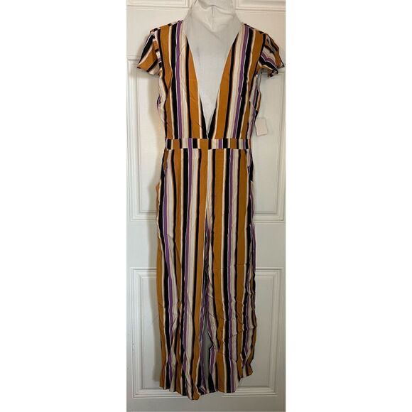 Honey Punch Striped Jumpsuit (sz S) - Picture 1 of 7